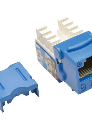 TRIPP LITE Cat6/5e Blue Wallplate Keystone Jack, Punch-Down/RJ45 F TAA GSA (N238-001-BL)