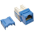 TRIPP LITE Cat6/5e Blue Wallplate Keystone Jack, Punch-Down/RJ45 F TAA GSA (N238-001-BL)