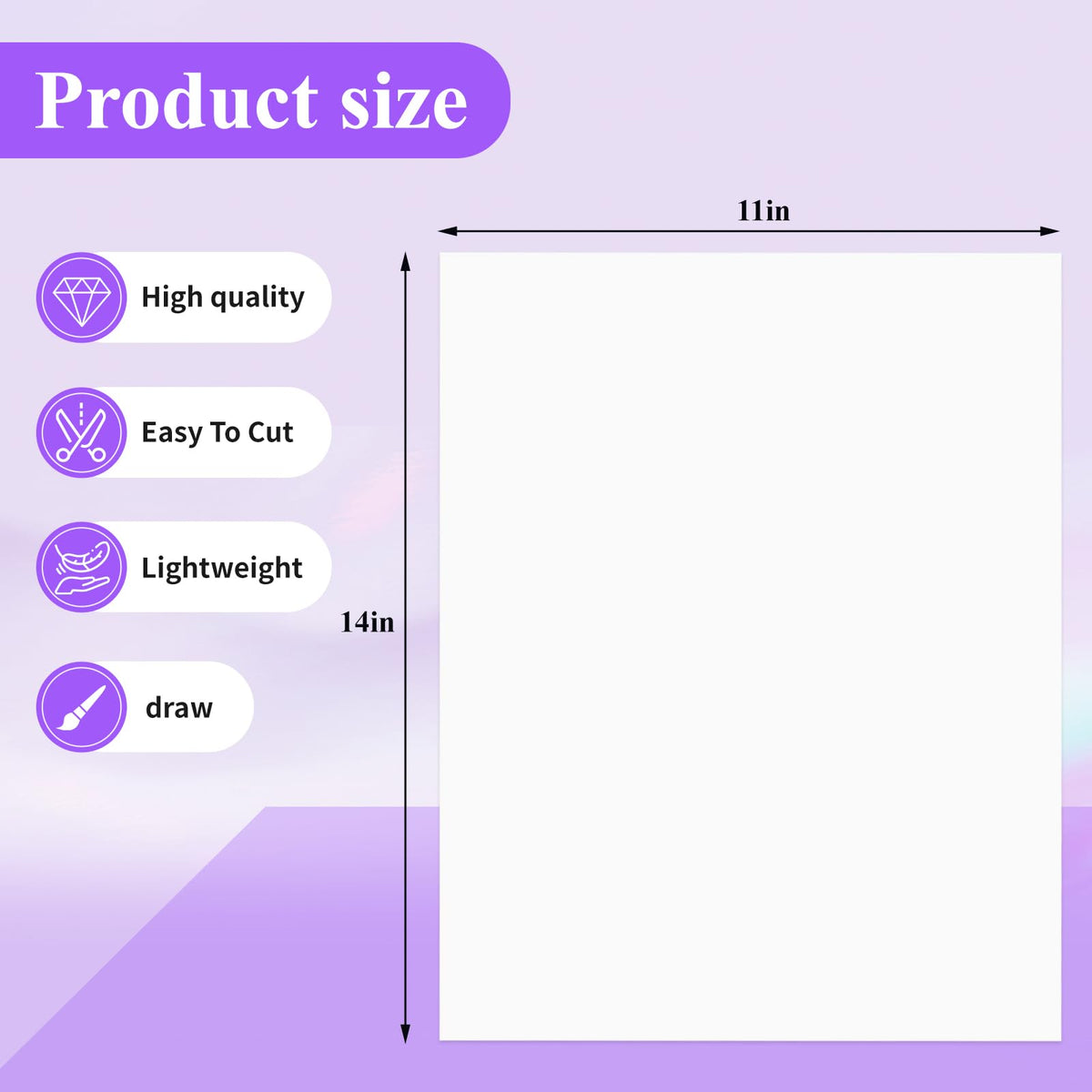 Joyberg 18Pack Poster Board, 11in x 14in White Poster Boards, Posterboard, Poster Board Paper for Crafts, DIY, Drawing