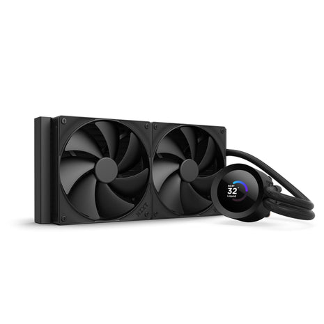 NZXT Kraken Plus 280 – AIO CPU Liquid Cooler – 280mm Radiator – 2 x F140P Fans – Customizable 1.54 inch Square LCD – AMD® AM5, AM4 – Intel® LGA 1851/1700, 1200/115X – Black