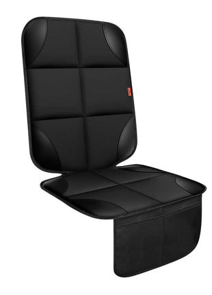 XHYANG Car Seat Protector 1 Pack Car Seat Cushion Mat Thickest Padding,Waterproof 600D Fabric Car Seat Covers for Non-Slip Backing Mesh Pockets for Baby and Pet (Black, 1 Pc)