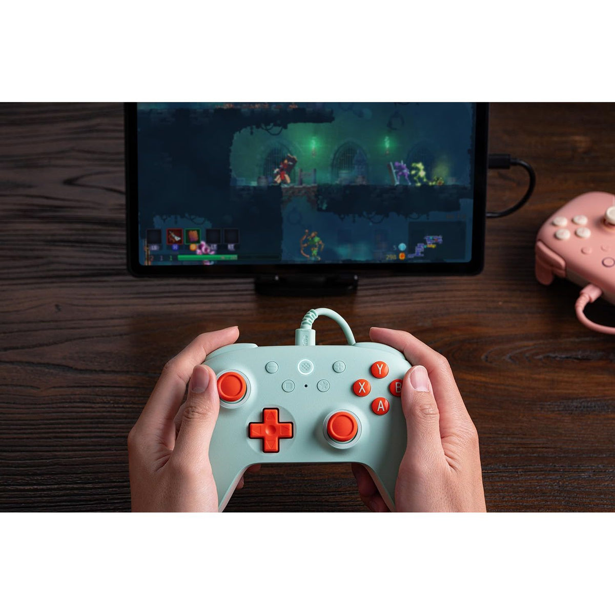 8Bitdo Ultimate 2C Wired Controller for Windows PC and Android, with 1000Hz Polling Rate, Hall Effect Joysticks and Hall Triggers, and Remappable L4/R4 Bumpers (Mint)
