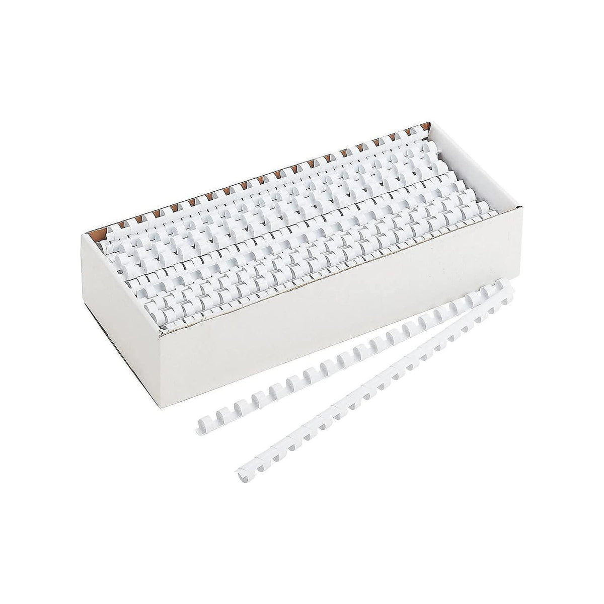 Fellowes 52371 Plastic Comb Bindings, 3/8-Inch Diameter, 55 Sheet Capacity, White, 100 Combs/Pack