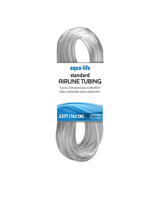 Penn-Plax Aqua-Life Standard Airline Tubing - 3/16 Inch Flexible Airline Hose for Aquarium Pumps, Fish Tank Line for Air Stones & Filters - Safe for Freshwater & Saltwater - 25 ft Long, Clear