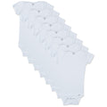 Gerber Baby 8-Pack Short Sleeve Onesies Bodysuits, Solid White, 0-3 Months