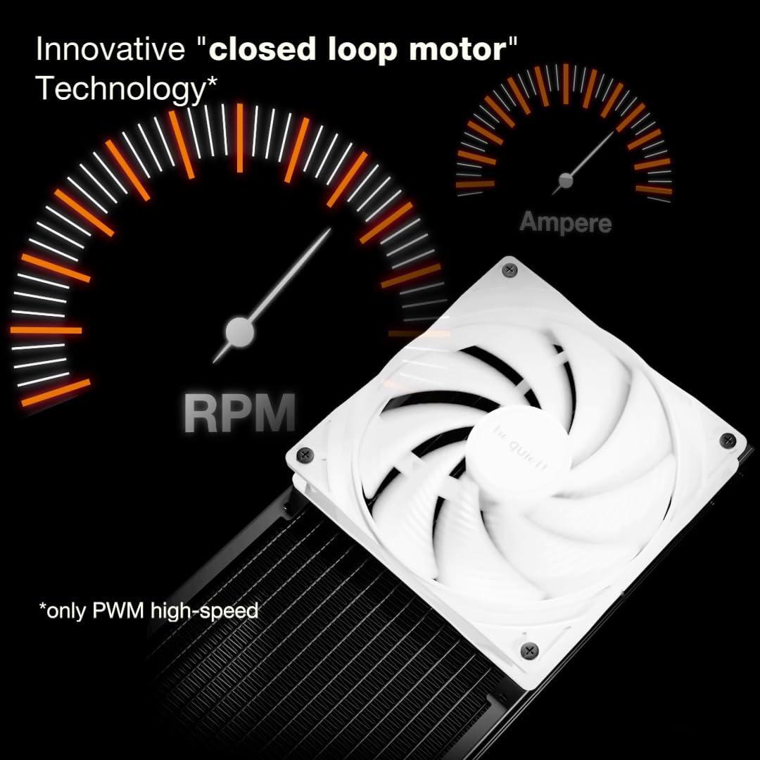 be quiet! Pure Wings 3 120mm PWM High-Speed Case Fan | Speed-regulating Closed Loop Motor| Extraordinary Air Pressure | Very Quiet Operation | White | BL111