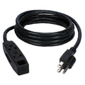 QVS PC3PX-15 3-Outlet, 3-Prong Power Extension Cord