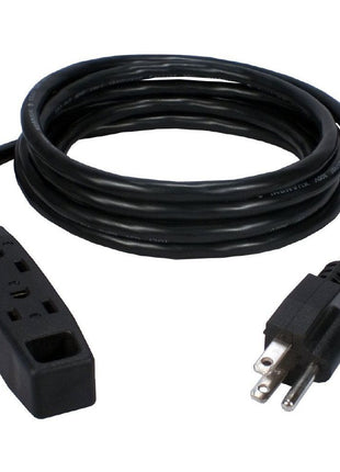 QVS PC3PX-15 3-Outlet, 3-Prong Power Extension Cord