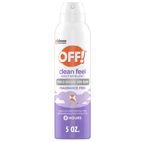 OFF! Clean Feel Insect Repellent Aerosol with 20% Picaridin - Long-Lasting DEET-Free Protection from Mosquitoes, Fragrance-Free Pest Control For Ticks & Flies, Camping, Bug Spray - 5 oz | insect-repellants