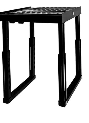 Locker Organizer Shelf, Adjustable Width and Height, Ideal Locker for School, Office, and Gym Lockers (Black)