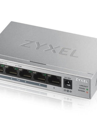 Zyxel 5 Port Gigabit Unmanaged 4 x PoE+ with 60 Watt Budget, Lifetime Warranty [GS1005HP]