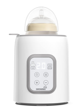 Bottle Warmer, Grownsy 8-in-1 Fast Baby Bottle Warmer with Timer, Safe for Breastmilk Nutrients, Accurate Temperature Control, with Defrost, Sterili-zing, Keep Warm, Heats Baby Food & Bottles