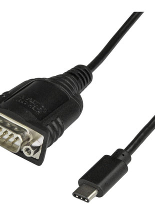 StarTech.com USB C to Serial Adapter Cable 16 inch (40cm) - USB Type C to RS232 (DB9) Converter Cable - USB-C Serial Cable for PLCs, Scanners, Printers - Male/Male - Windows/Mac/Linux (ICUSB232C)
