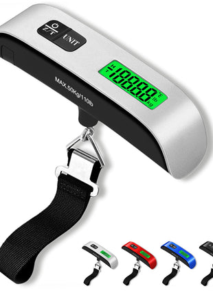 Luggage Scale, 110lb Luggage Weight Scale with 4 Unit Switching Functions&LED Display, Luggage Scale Travel Digital for Weighing Luggage, Backpacks, Packages and Markets