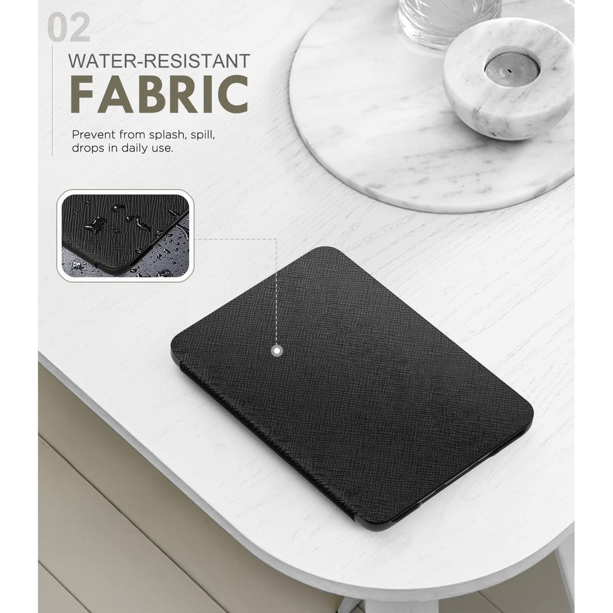 MoKo Case Fits 6" All-New Kindle (11th Generation-2024/2022 Release), Lightweight Shell Cover with Auto Wake/Sleep for Kindle 2024/2022 11th Gen e-Reader, Black