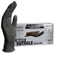 ForPro Professional Collection Disposable Nitrile Gloves, Chemical Resistant, Powder-Free, Latex-Free, Non-Sterile, Food Safe, 4 Mil, Black, Large, 100-Count