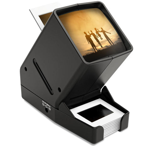 DigitConvert 35mm Slide & Film Negatives Viewer-Slide Viewer with 3X Magnification and LED-Lighted Viewing for 35mm Slides and Negatives, USB or Battery Powered (4AA Batteries & USB Cable Included)