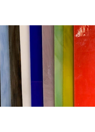 BiNARi | 20 Pack (4 inchx6 inch) Wissmach COE 96 Mixed Fusible Glass Sheets – Premium American Handcrafted Value Set for Kiln Fusing, Jewelry & Mosaics