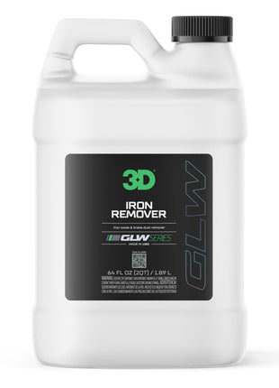3D GLW Series Iron Remover – Fast Acting Fallout & Brake Dust Cleaner | pH Balanced Wheel & Paint Decontamination | DIY Detailing Spray | Made in USA |64 oz
