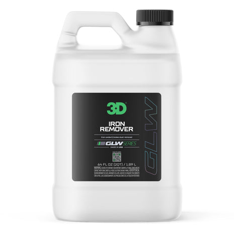 3D GLW Series Iron Remover – Fast Acting Fallout & Brake Dust Cleaner | pH Balanced Wheel & Paint Decontamination | DIY Detailing Spray | Made in USA |64 oz