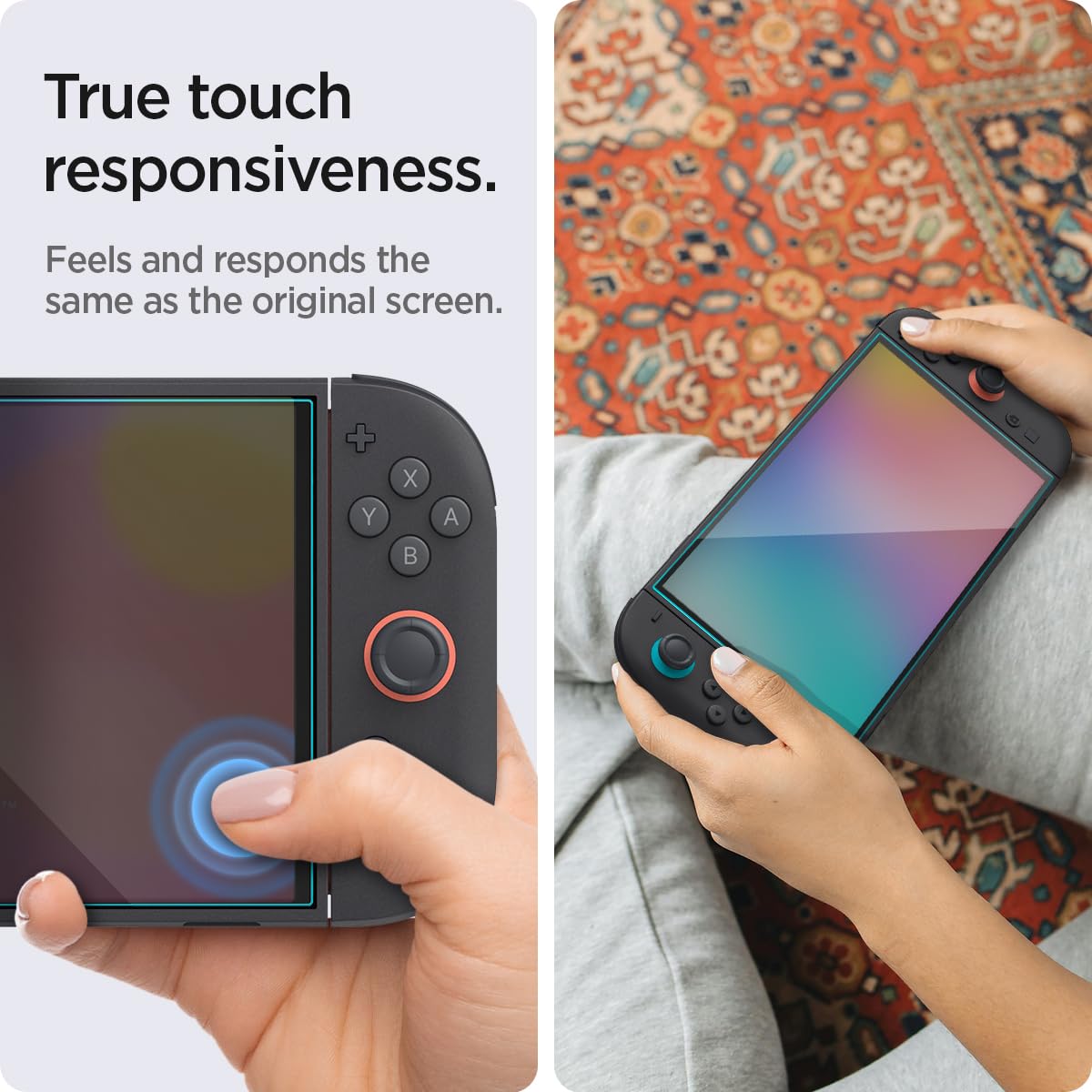 Spigen Tempered Glass Screen Protector [GlasTR EZ FIT] designed for Nintendo Switch 2 (2025) - 2 Pack