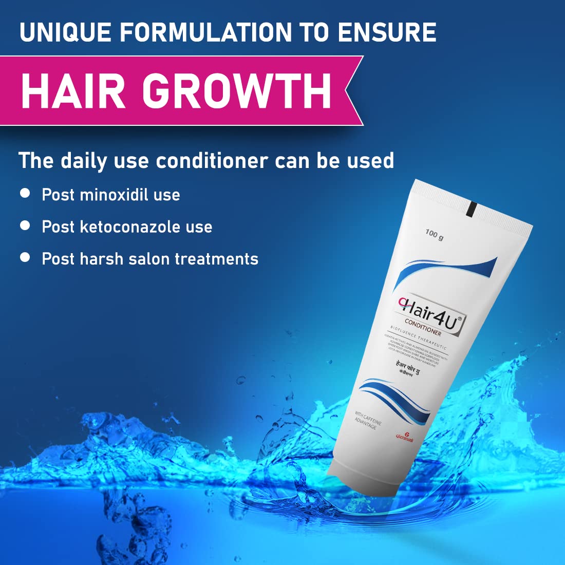 Hair4U Biofluence Therapeutic Conditioner, Transparent, 100 ml