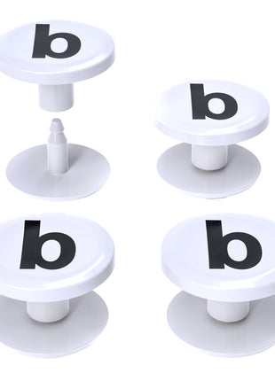 4-Pack Replacement Buttons with B for Bogg Bag Handle Strap. Compatible with Bogg Bag Beach Tote Handles. Fix Your Bogg Bag Handle Quickly and Easily with Replacement Rivets