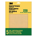 3M Sandpaper, 220 Grit, 5 Sheets, 9 in x 11 in, Sands Paint, Wood & Metal, Great For General Purpose Sanding, Very Fine Aluminum Oxide Sand Paper (9000NA-20)