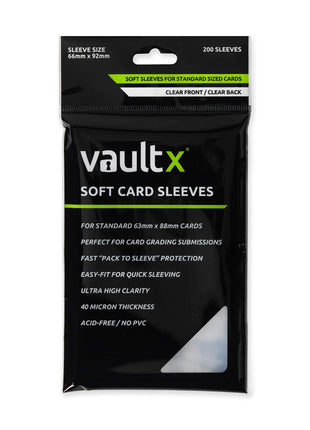Vault X Trading Card Penny Sleeves, Soft, High Clarity, Collectible Card Games, TCG (200 Pack)