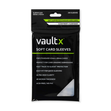 Vault X Trading Card Penny Sleeves, Soft, High Clarity, Collectible Card Games, TCG (200 Pack)