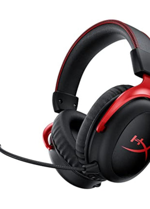 HyperX Cloud II Wireless - Gaming Headset for PC, PS5, PS4, Long Lasting Battery Up to 30 Hours, DTS Headphone:X Spatial Audio, Memory Foam, Detachable Noise Cancelling Microphone with Mic Monitoring