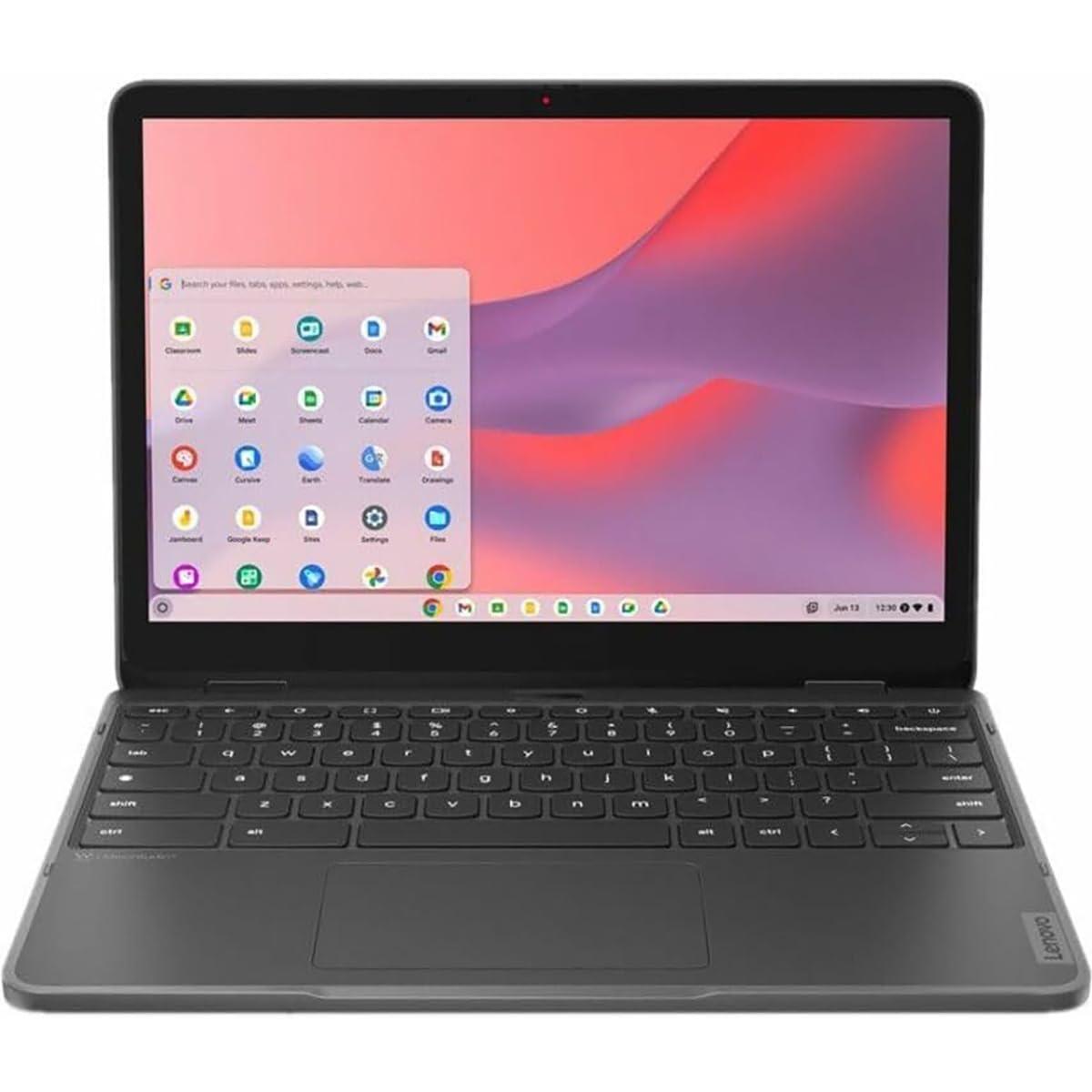 Lenovo 500e Yoga Chromebook Gen 4 82W40009US 12.2" Touchscreen Convertible 2 in 1 Chromebook - WUXGA - 1920 x 1200 - Intel N100 Quad-core (4 Core) - 4 GB Total RAM - 4 GB On-Board Memory - 32 GB