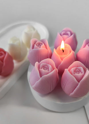 2 Pack Tulip Mold Tulip Resin Candle Mold - Silicone 3D Molds for Candy & Home Decor - Resin Casting & Making Molds