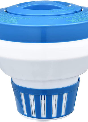 Floating Chlorine Dispenser, Pool Spa Chlorine/Bromine Floater,7 inch Large Capacity Floating Chlorinator & Bromine Holder Fits 3 Inch Chemical Tablets(Collapsible)