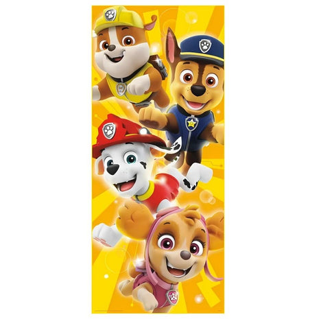 Paw Patrol Door Multicolor Poster   27 inch x 60 inch (1 Pc)   Adorable Wall Decor for Kids Room, Perfect Celebratory Accessory for Fans