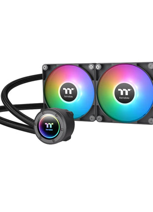 Thermaltake TH240 ARGB Sync V2 CPU Liquid Cooler/AlO Liquid Cooling/Fan 120mm*2/PWM 500~2000 RPM/Mirror Waterblock/MB ARGB Sync Control, CL-W361-PL12SW-A , Black