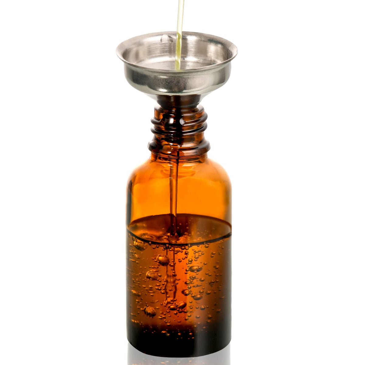 AOZITA 4 Pack, 2 oz Dropper Bottles with 1 Funnel & 4 Labels - Essential Oils Bottles for Health, Personal Care & Beauty - 60ml Thick Dark Amber Glass Tincture Bottles with Eye Droppers, Leakproof