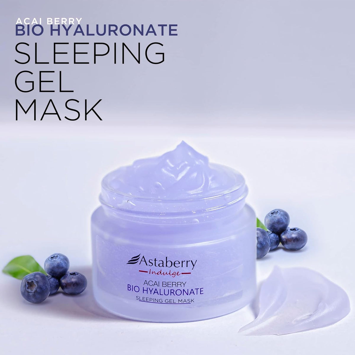 Astaberry Indulge Acai Berry Bio Hyaluronate Sleeping Gel Mask For Face with Bakuchiol & Hyaluronic Acid 50g