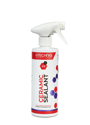 Gtechniq C2 Ceramic Sealant for Cars, 16.9 fl oz | Quick Spray-On Paint Protection, Hydrophobic Barrier Repels Dirt & Water, Long-Lasting Gloss & Easy Application