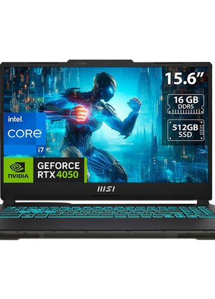 MSI Cyborg 15 15.6 inch 144Hz FHD Gaming Laptop: Intel Core i7-13620H, NVIDIA Geforce RTX 4050, 16GB DDR5, 512GB NVMe SSD, Cooler Boost 5, Win 11 Home: Black A13VE-218US