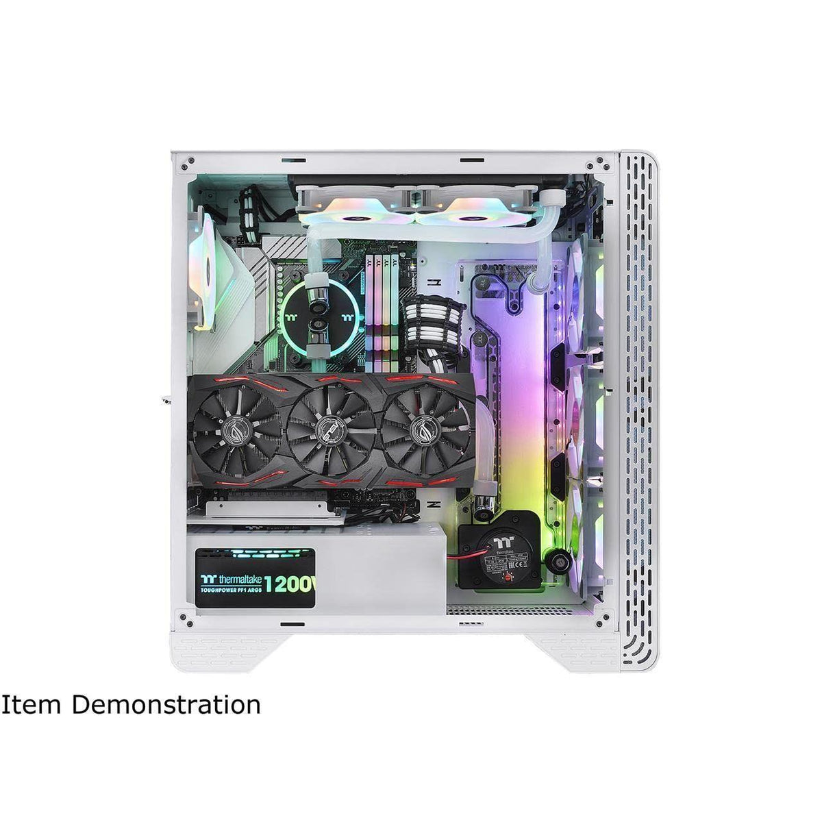Thermaltake S300 Tempered Glass Snow Edition ATX Mid-Tower Computer Case with 120mm Rear Fan Pre-Installed CA-1P5-00M6WN-00
