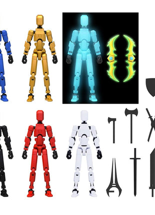 MerryXD 6 Pack Assembly Completed T13 3D Action Figure,Dummy Nova Titan Lucky 13 Action Figure 3D Printed Multi-Jointed Movable Toy