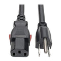 Tripp Lite Computer Power Cord (NEMA 5-15P to C13 Power Cord), Heavy Duty, Locking C13 Connector, 15A, 125V, 14AWG, 3 ft. (P007-L03)