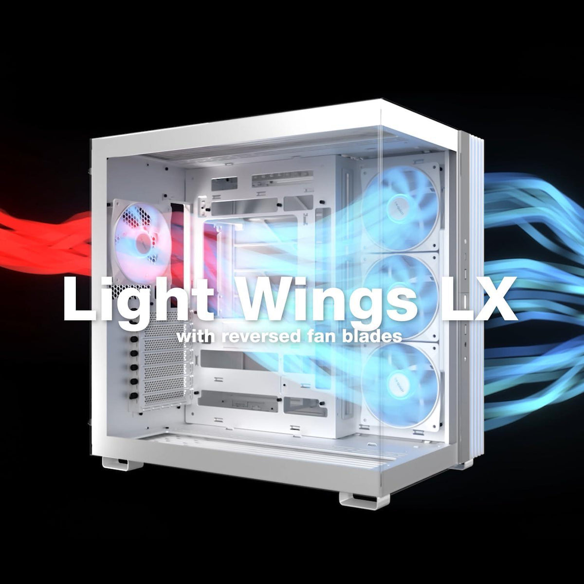 be quiet! Light Base 600 LX Black PC Case | Fully Windowed Front and Side Panel | Dual Chamber | ARGB LED Strip | 4 Light Wings LX 120mm PWM Fans | Inverted and Horizontal Layout Customizable | BGW67