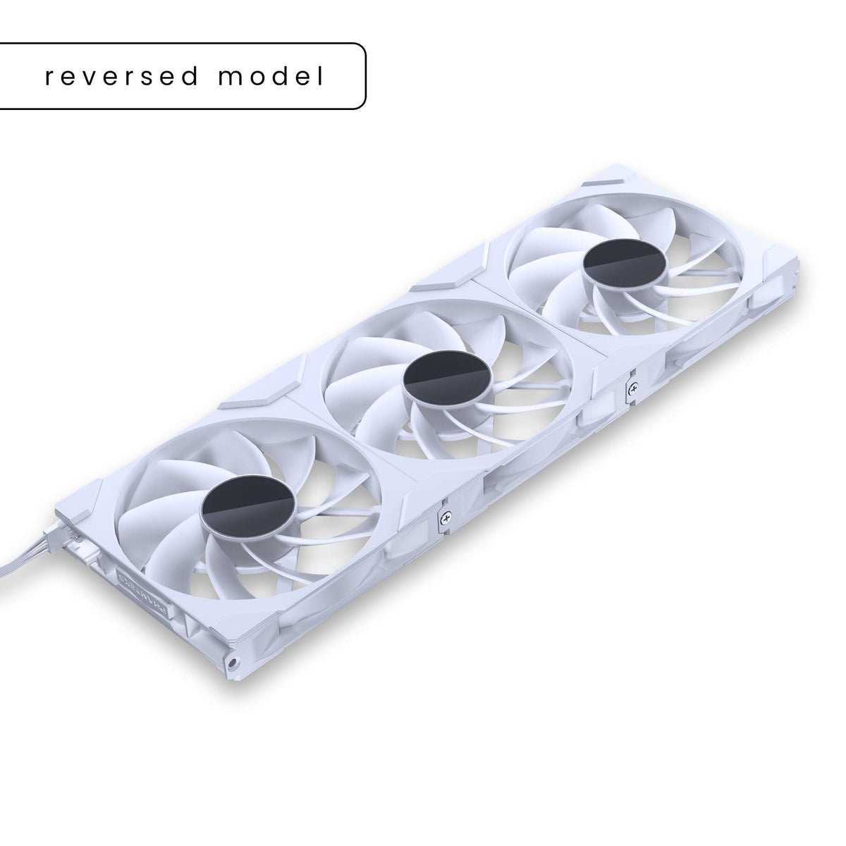 Phanteks M25-140 Gen2 Reversed Blade Triple Pack, 3X 140mm ARGB High Performance Cooling Fans, Daisy-Chain Unified Fan Frame, Infinity Mirror hub, Single Cable Connection, White