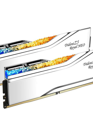 G.SKILL Trident Z5 Royal Neo Series DDR5 RAM (AMD EXPO) 32GB (2x16GB) 6400MT/s CL32-39-39-102 1.40V Desktop Computer Memory U-DIMM - Silver (F5-6400J3239G16GX2-TR5NS)