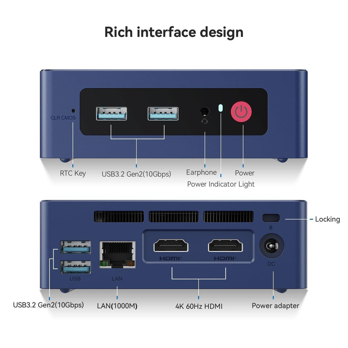 Beelink Mini S12 Pro Mini PC, Intel 12th Gen N100 (4C/4T, up to 3.4GHz), 16GB DDR4, 500GB SSD, Desktop Computer Support Dual HDMI 4K@60Hz, WiFi 6, BT5.2, NAS, Low Power