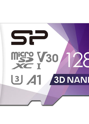 Silicon Power 128GB Micro SD Card U3 SDXC Up to 100MB/s High Speed Memory Card for Cams, DJI Pocket and Drones
