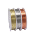 3 Rolls Jewelry Beading Wires, 0.2mm/ 32 Gauge Tarnish Resistant Copper Wires for Jewelry Making Supplies and Craft