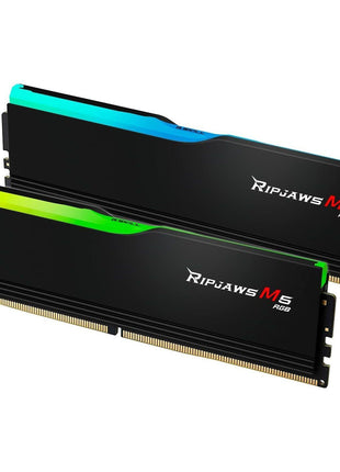 G.SKILL Ripjaws M5 RGB Series DDR5 RAM (Intel XMP 3.0) 32GB (2x16GB) 6800MT/s CL34-45-45-108 1.40V Desktop Computer Memory U-DIMM - Matte Black (F5-6800J3445G16GX2-RM5RK)